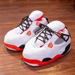 Unisex Winter Warm Home Slippers Women/Men Slides Striped House Sliders Lady Shoes Female One Size 36-44 Ladies Slipper