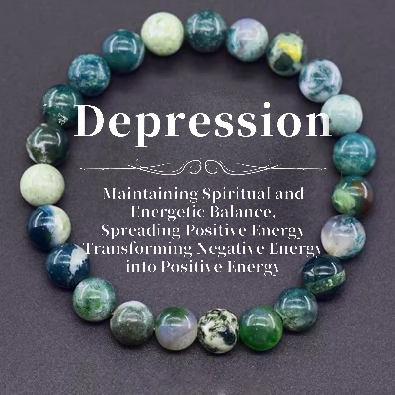 Depression Heilung Kristall Perlen Armband lindert Stress Angst verbessert das Selbstvertrauen spirituelle innere Stärke Schmuck Geschenk