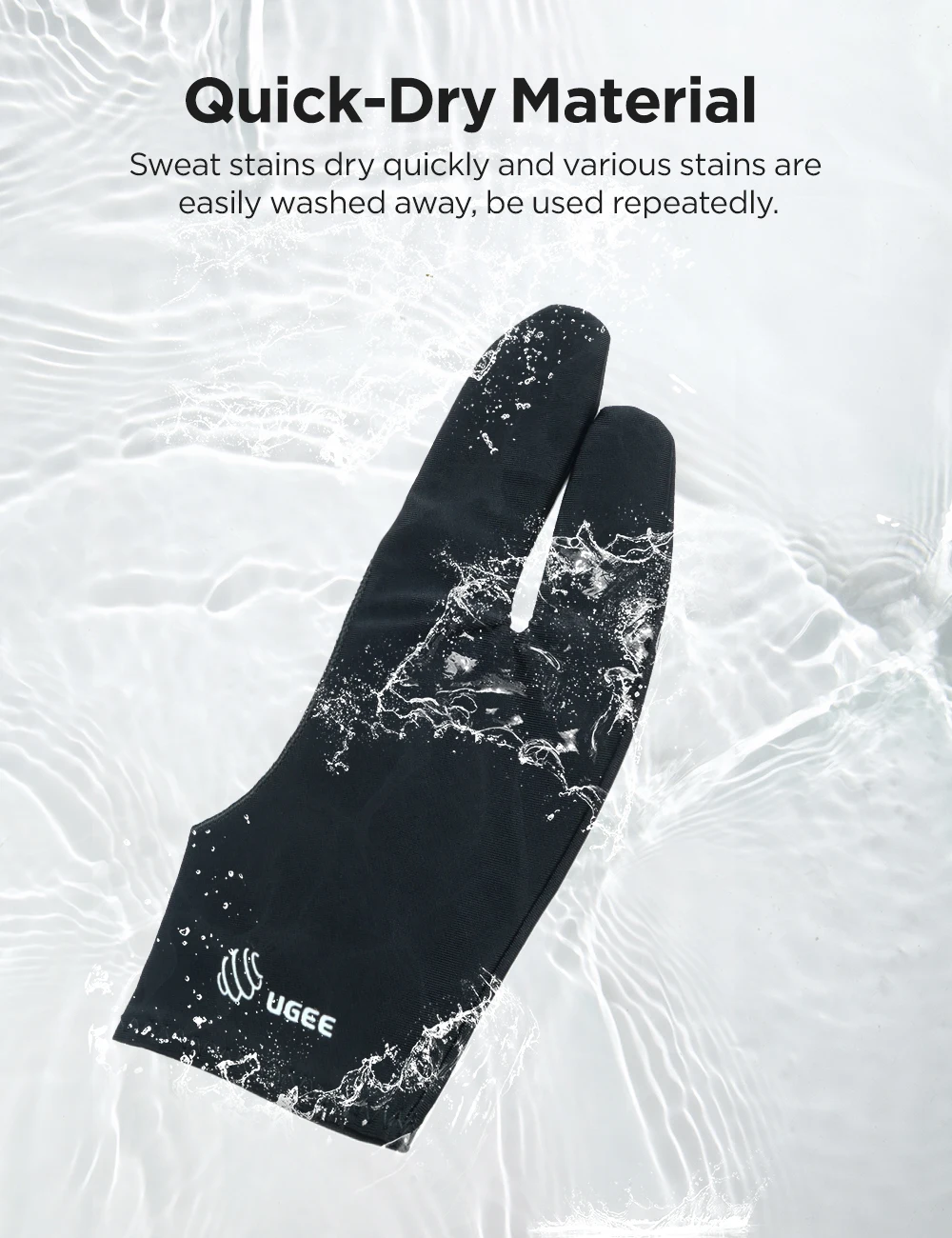 UGEE 드로잉 장갑 그래픽 드로잉 태블릿용 프리 사이즈 디지털 펜 태블릿 1개