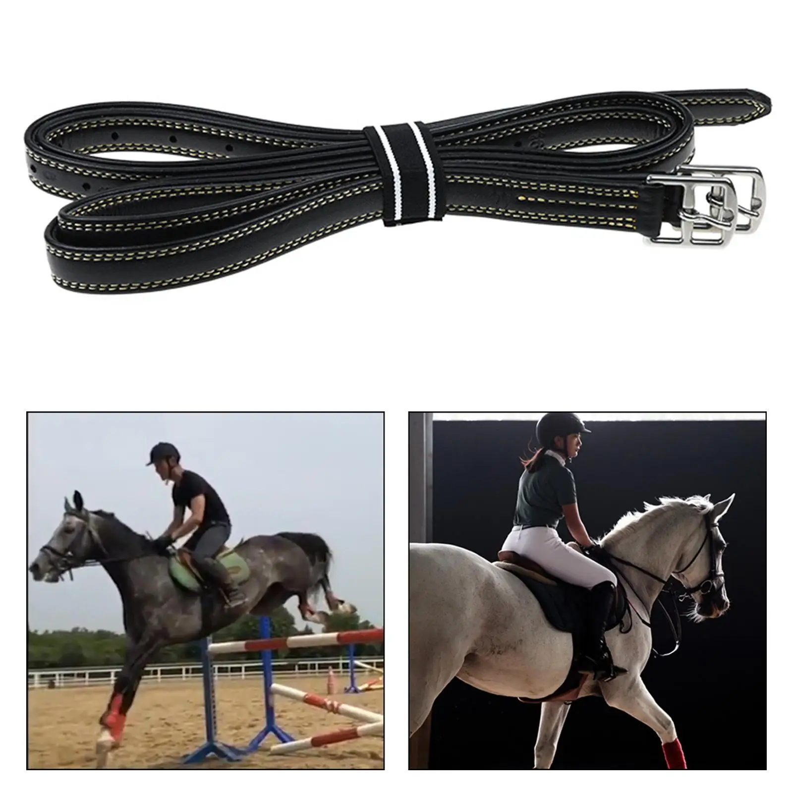 2pcs English Stirrup Leathers with Stainless Steel Buckles, 1.35 M Length Stability Horse Riding Equipment, Equestrian Gear 4