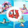 Children Elastic Swimming Hats Stretchy Swimming Hat In Cartoon Fish Shape Soft Silicone Swim Bathing Caps For Swimming Lessons 5