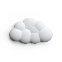 Ergonomic Soft Memory Foam Mouse Wrist Rest Cushion with Anti-Skid Base (White short)