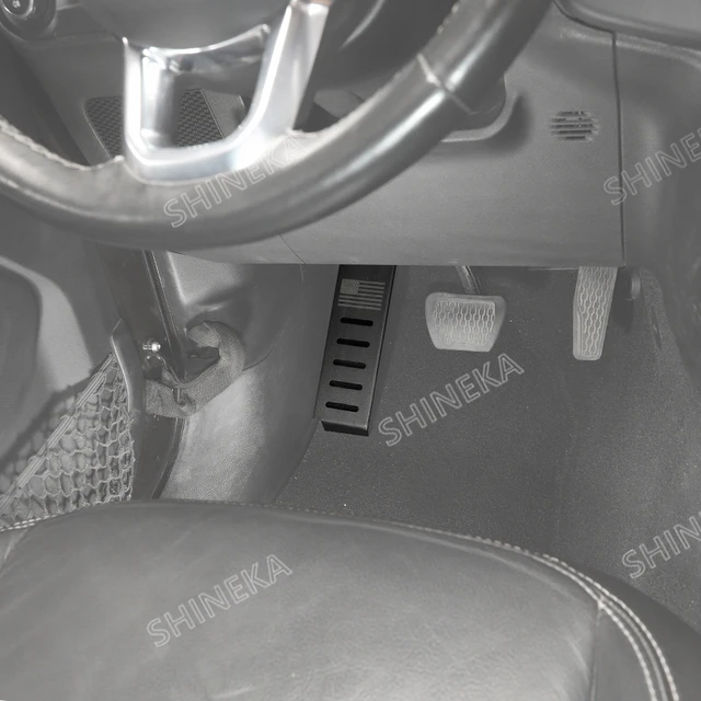 Aluminum Pedal Covers For Jeep Wrangler JL 2018+ - Brake & Gas Pedal Trim, No Drill