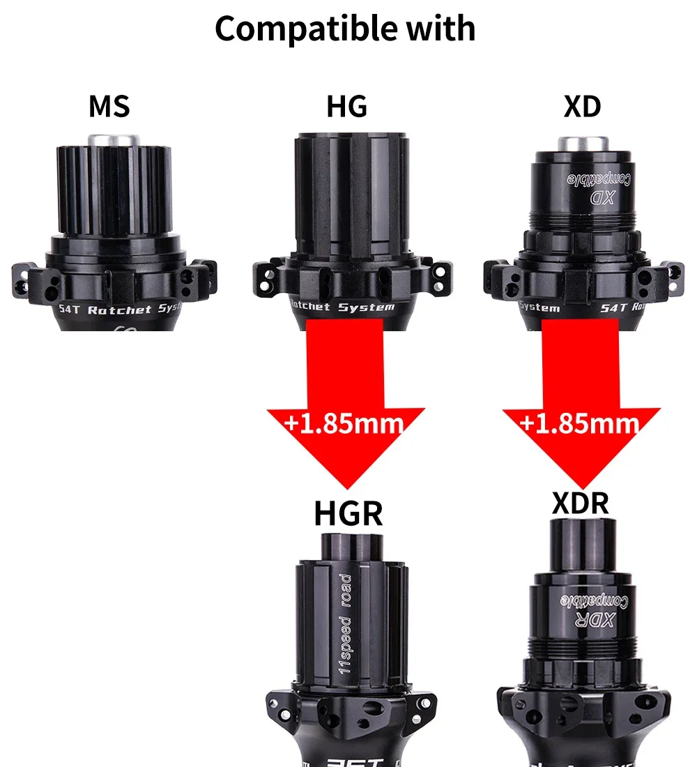ZTTO MTB 자전거 허브 바디 M9100 카세트 드라이버 HG CP XD (DT 스타 래칫 시스템용) 림 산악 로드 바이크 휠셋 프리허브