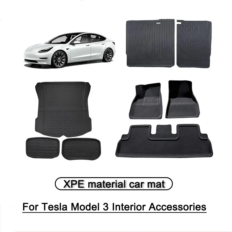 Tesla Model 3 Trunk Mat XPE Car All-weather Waterproof Floor Mats Tail Box Cargo Liner Pads For model3 Accessories