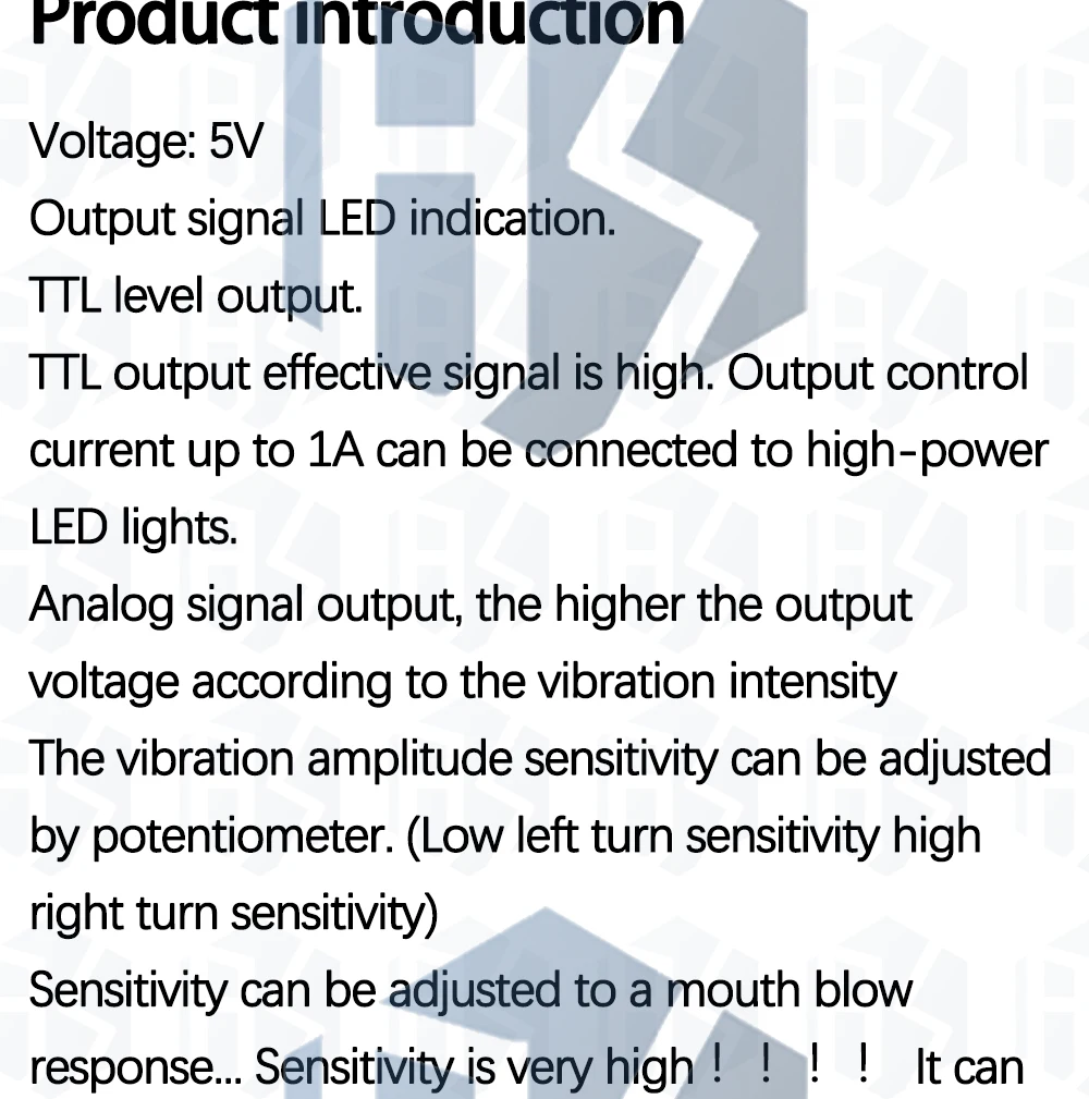1~100 Stück 5V Piezoelektrischer Film-Vibrationssensor-Schaltmodul mit TTL-Pegelausgang für Arduino – Detail 3