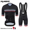 YKYWBIKE Men's Cycling Jersey Sets Bib Short Suit Short Sleeve Bicycle Clothes Road Bike Jersey Bib Shorts Cycling Clothing 1
