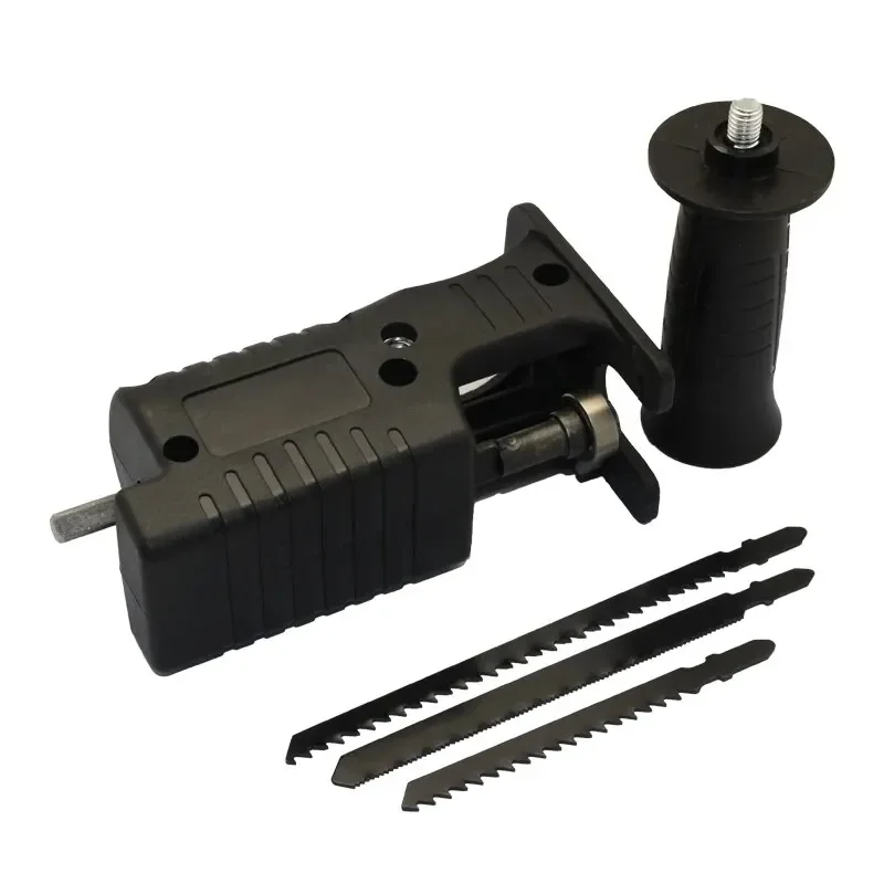 Portable Reciprocating Electric Saw Adapter Electric Drill Modified Tool Attachment with 3 Saw Blades for Wood Metal Cutting 6