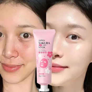 SAKURA Peel Off Mask Mask Blackhead Removal Deep Pore Cleansing Minimizing Tear Off Mask Smoothing Brightening Repair Skin Care 1