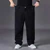Spring Autumn Large Size Jeans Men Large Code Blue Grey Large Oversized The Elastic Big Men Pants 46 50 52 150KG 1