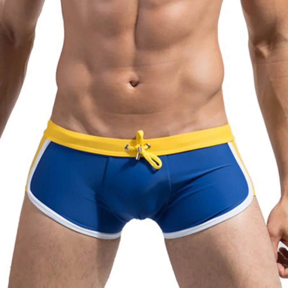 Double Insured Swimsuit Pants Men Women Pleated Elastic Waist Breathable Fabric swim trunks swim shorts