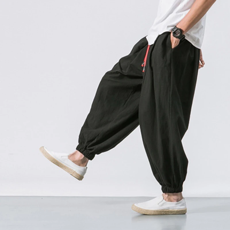 Men'S Jogger Sweatpants Harajuku Loose Men Harem Baggy Pants Solid Casual Trousers Male Casual Oversized Streetwear 5