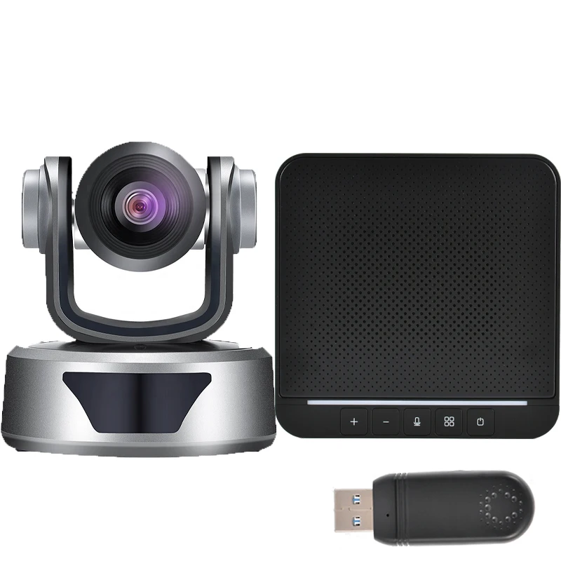 원격 화상 회의 1080P HD 카메라, 광학 줌, USB 드라이브 무료, 전방향 마이크, 라이브, 교육, 회의