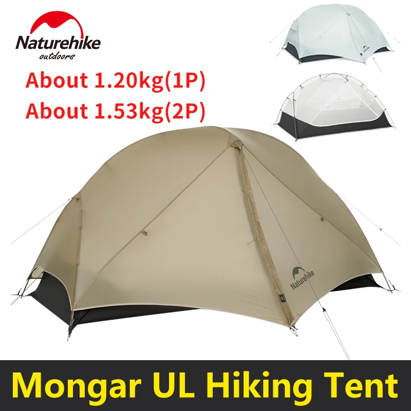 Naturehike Mongar UL ハイキングテント 1 2 人 15D ナイロン超軽量