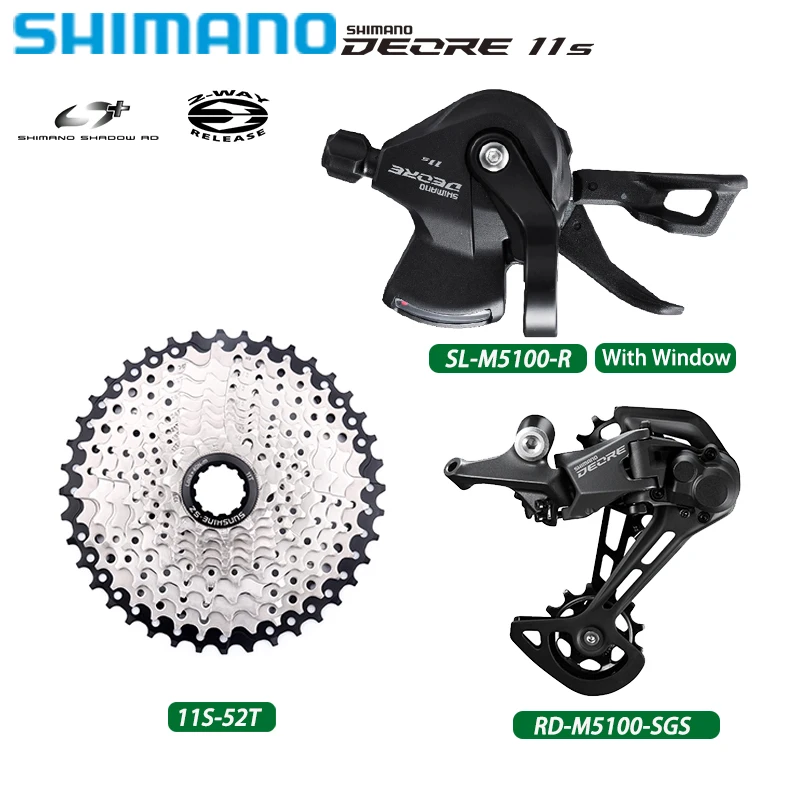 

SHIMANO DEORE M5100 11S Derailleur Suit RD-M5100-SGS 1x11V SL-M5100-R Window Sunshine Casstte Mountain Bike MTB Bicycle Parts