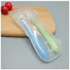 1/2Pcs Silicone Spoon Set Baby Learning to eat Training Spoon Baby Silicone Soft Spoon PP Plastic Box Children's Tableware Box 5