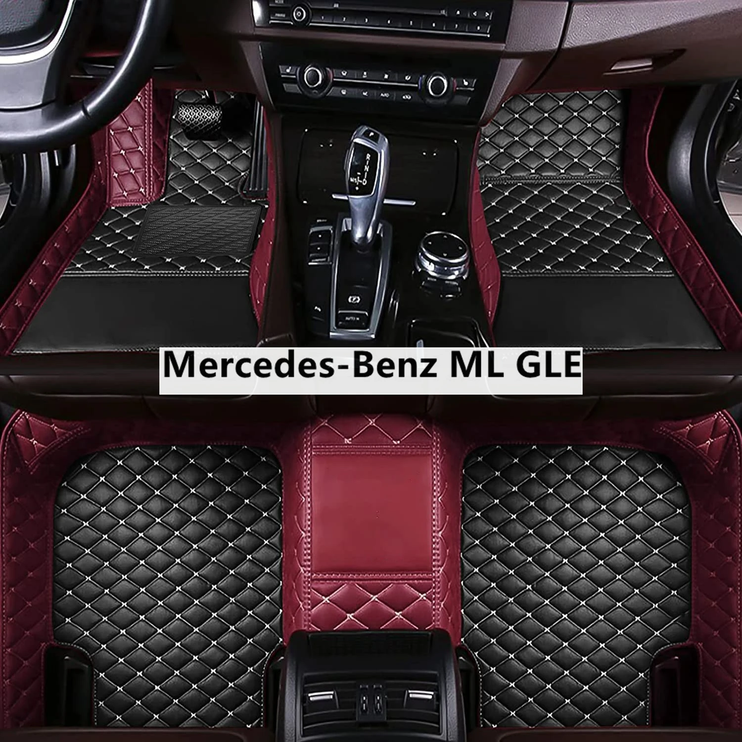 REZAWPLAST Custom Floor Liners For 2011-2015 Mercedes ML W166 – 4-Piece Odorless Rubber Mats