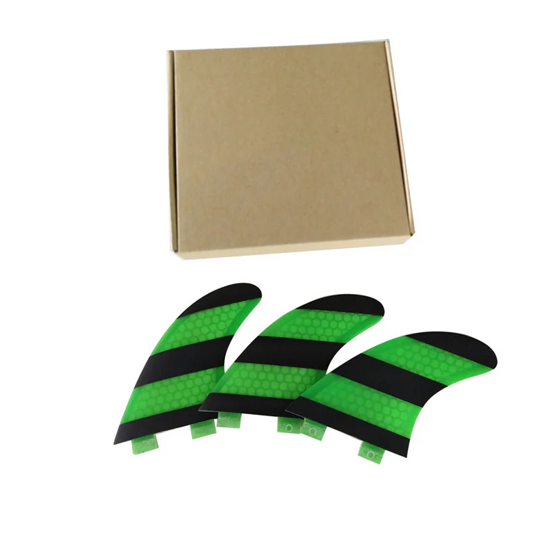 Surf Fins UPSURF FCS Fin G5 Medium For Sup Board Green Honeycomb Fin Surfing Accessories Tri Fin Set prancha de surf 2 pieces medium card holder small stand display counter for board game accessories rack toploader desk storage