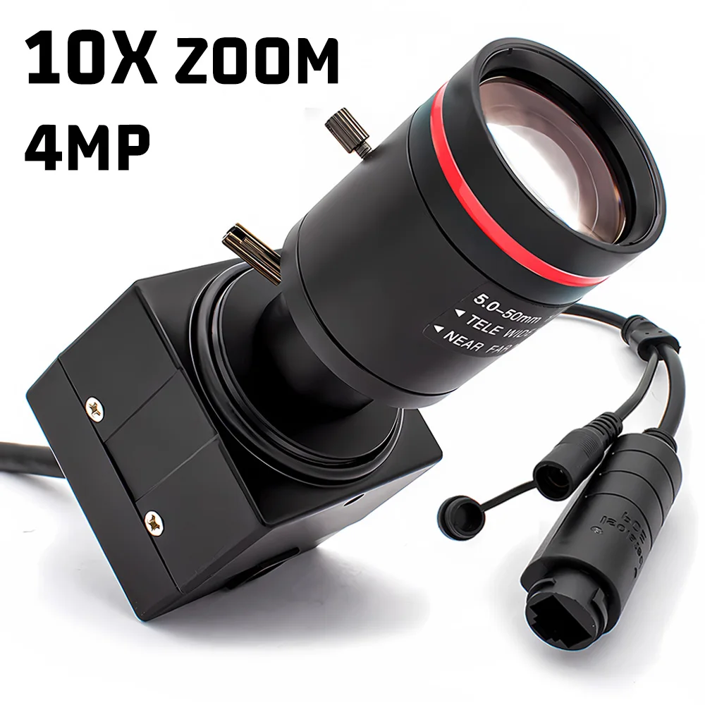 10X Zoom 2/4MP POE IP Camera 5-50mm Varifocal Lens HD Security Onvif RTSP H.265 CCTV System Video Surveillance Industrial Camera 1