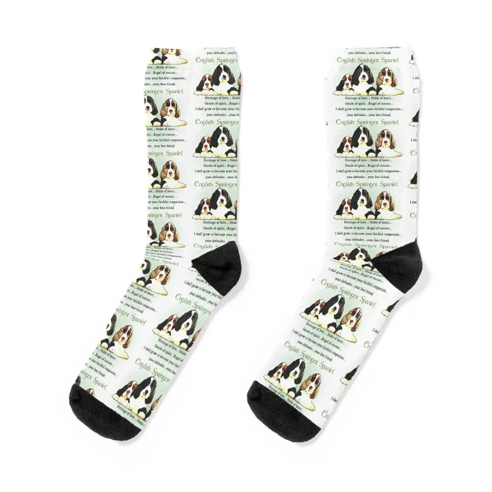 English Springer Spaniel Puppies Heritage of Love Socks Soccer gym socks funny gifts Socks Female Men's