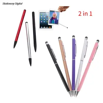 2 in 1 Pen Touch Pencil for Tablet iPad Cell Phone PC Capacitive Pen  Screen Stylus Capacitive Resistive