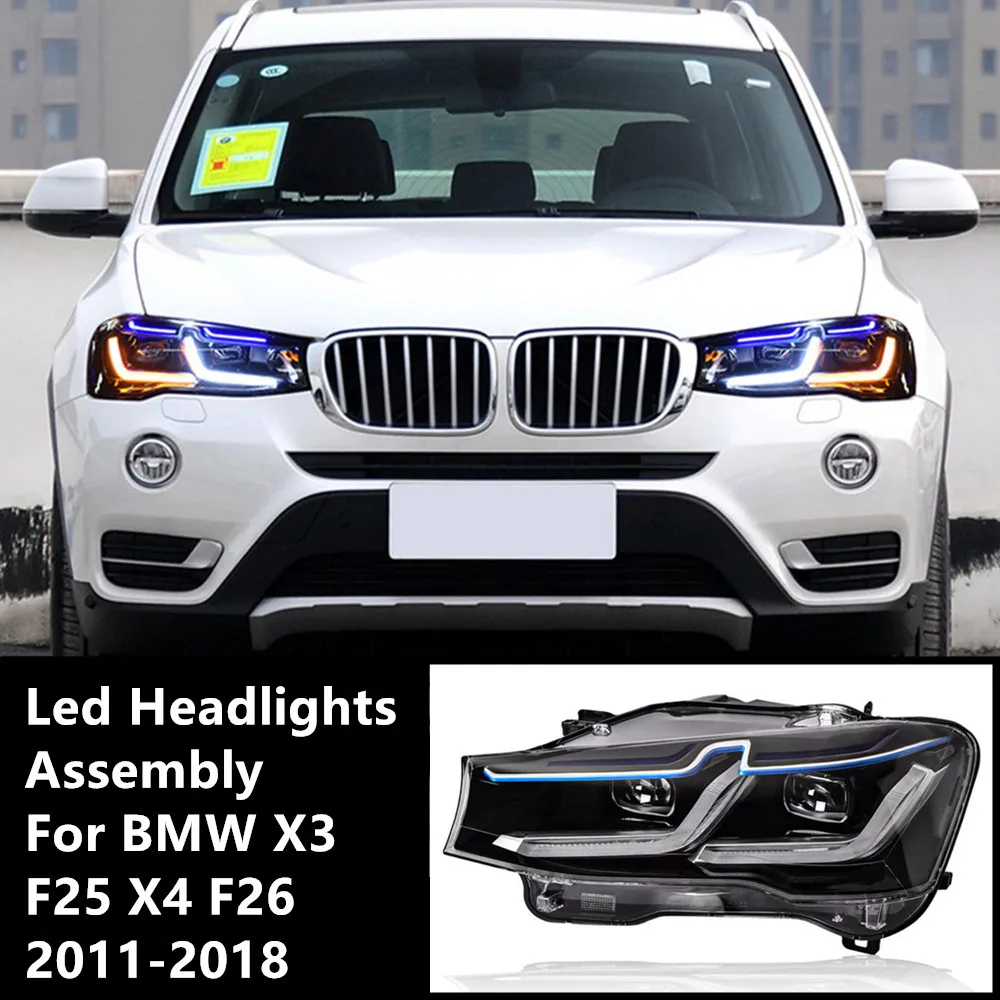 CarLedHeadlightsForBMWX3F25X4F26UpgradePlugAndPlayWithLED