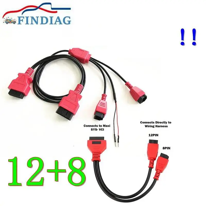 

Newest Adapter For Chrysler for Autel MaxiSys 12+8 Connector MS906 MS908 MS908S PRO After 2018 Year