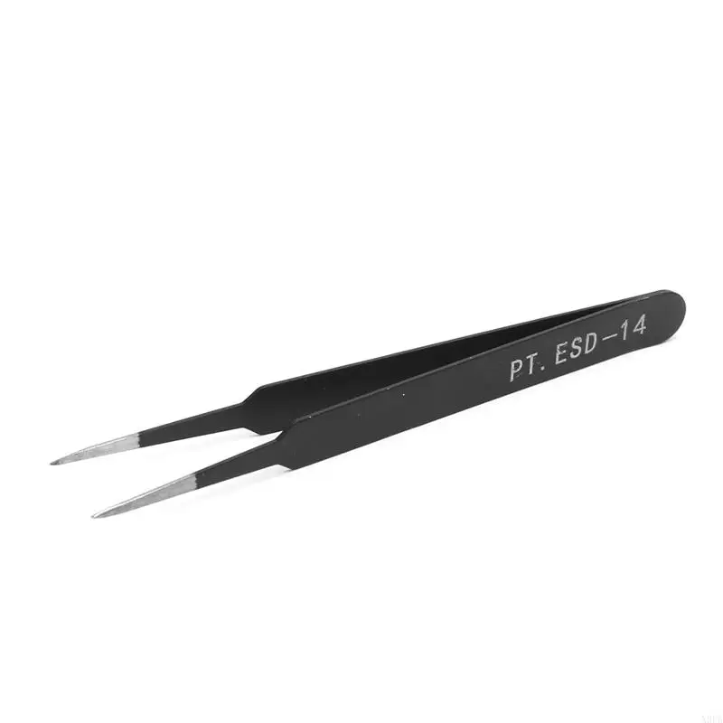 X9FA Durable Stainless Steel Tweezers DIY Jewelry Making Picking Tool for Art Crafts