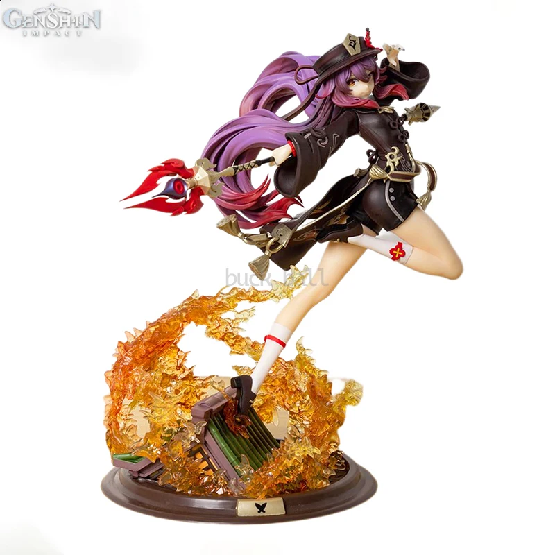 

28cm Genshin Impact Hutao Anime Figurine Kawaii Hutao Figures Pvc Statue Model Doll Collectible Desk Decoration Christmas Toys