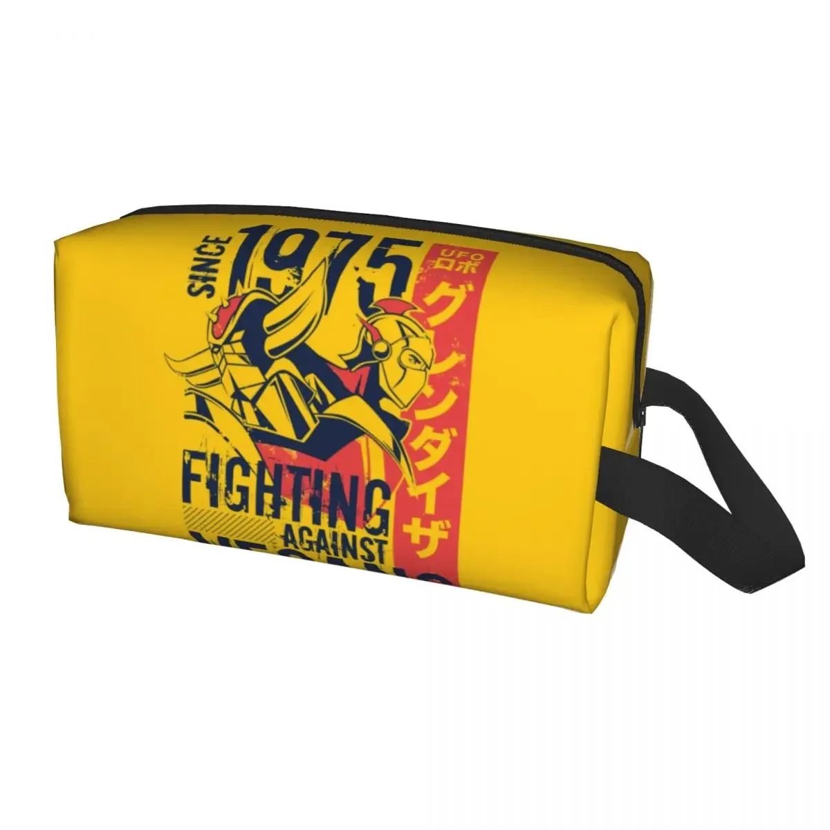 Cute Grendizer Vegans Travel Toiletry Bag Per Le Donne Ufo Robot Goldrake Makeup Cosmetic Bag Beauty Storage Dopp Kit