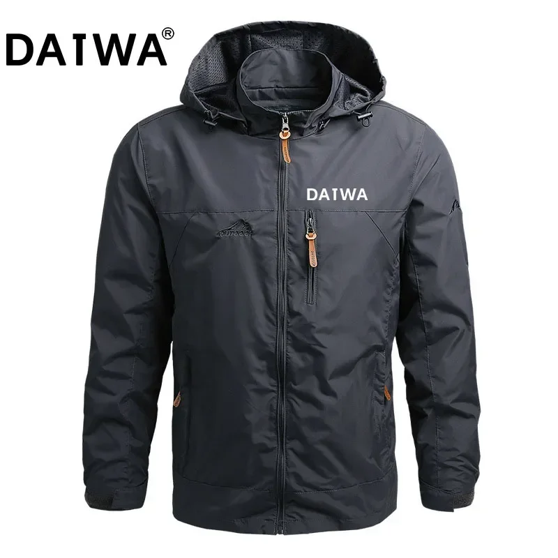 Datwa Men Waterproof Fishing Jacket Hooded Casual Clothing Outdoor Clothes Windbreaker Windproof Autumn Outwears Hiking Coats