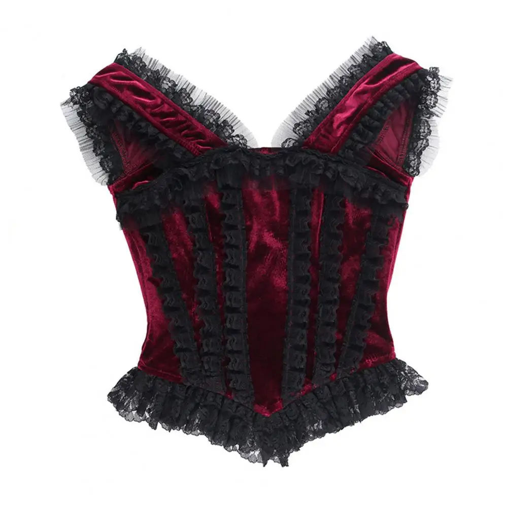

Женский корсет в стиле стимпанк, кружевной корсет, топы для женщин, облегающий корсет с открытыми плечами для Хэллоуина, косплея, коррекции фигуры в стиле стимпанк