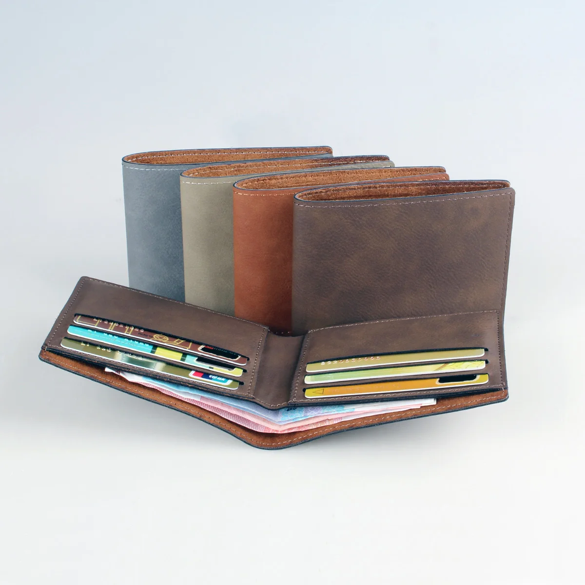 Imitation leather simple and high-quality men's wallet, fashionable and personalized women's card holder