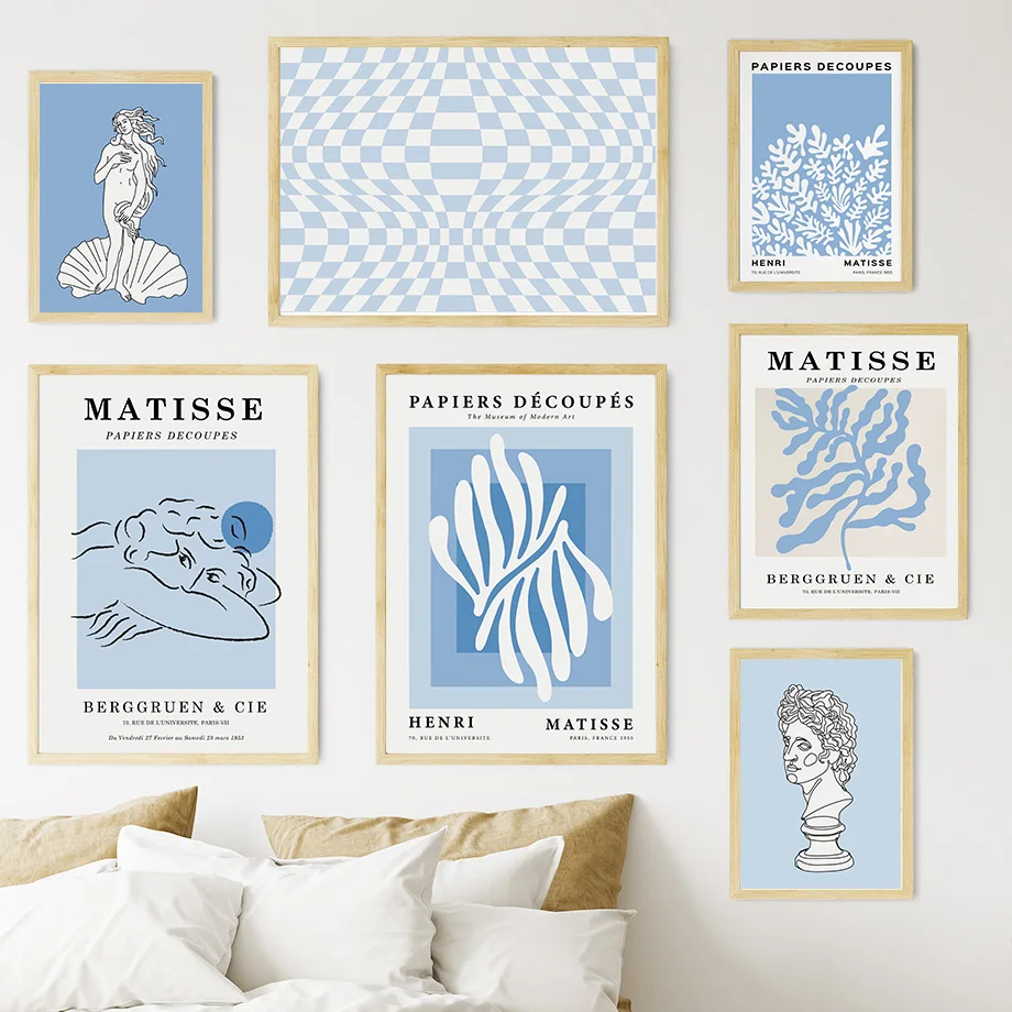 Abstract Matisse Coral Leaf Flower Market Wall Art Canvas Painting Poster E Stampe Immagini A Parete Per Soggiorno Home Decor