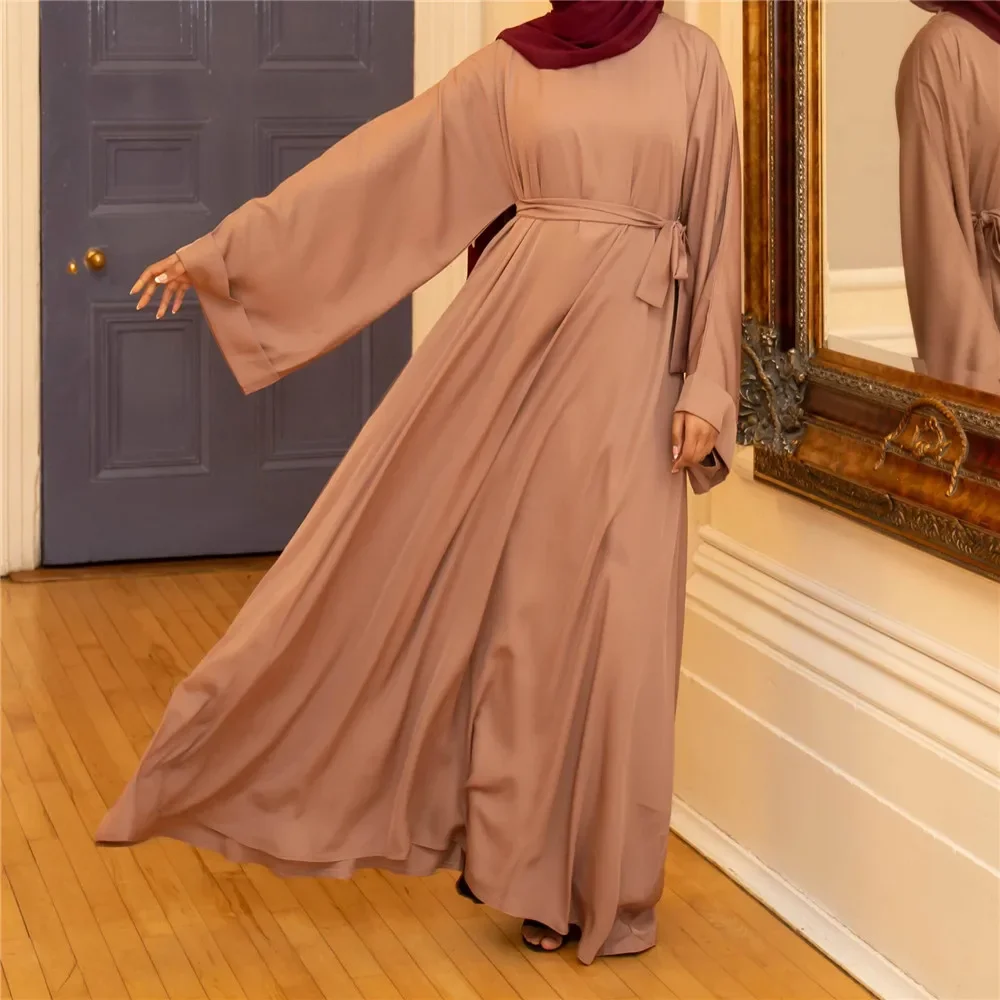 Plain Closed Abaya Dress Dubai Turkey Muslim Long Hijab Robe Ramadan Abayas for Women Eid Islamic Clothes Kaftan Femme Musulmane