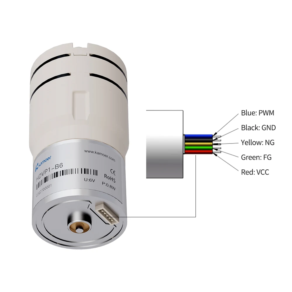 Kamoer 1L/min HDVP1 다이어프램 진공 펌프 12V 24V DC 모터 공기 펌프, 음압 흡입 다이어프램 펌프