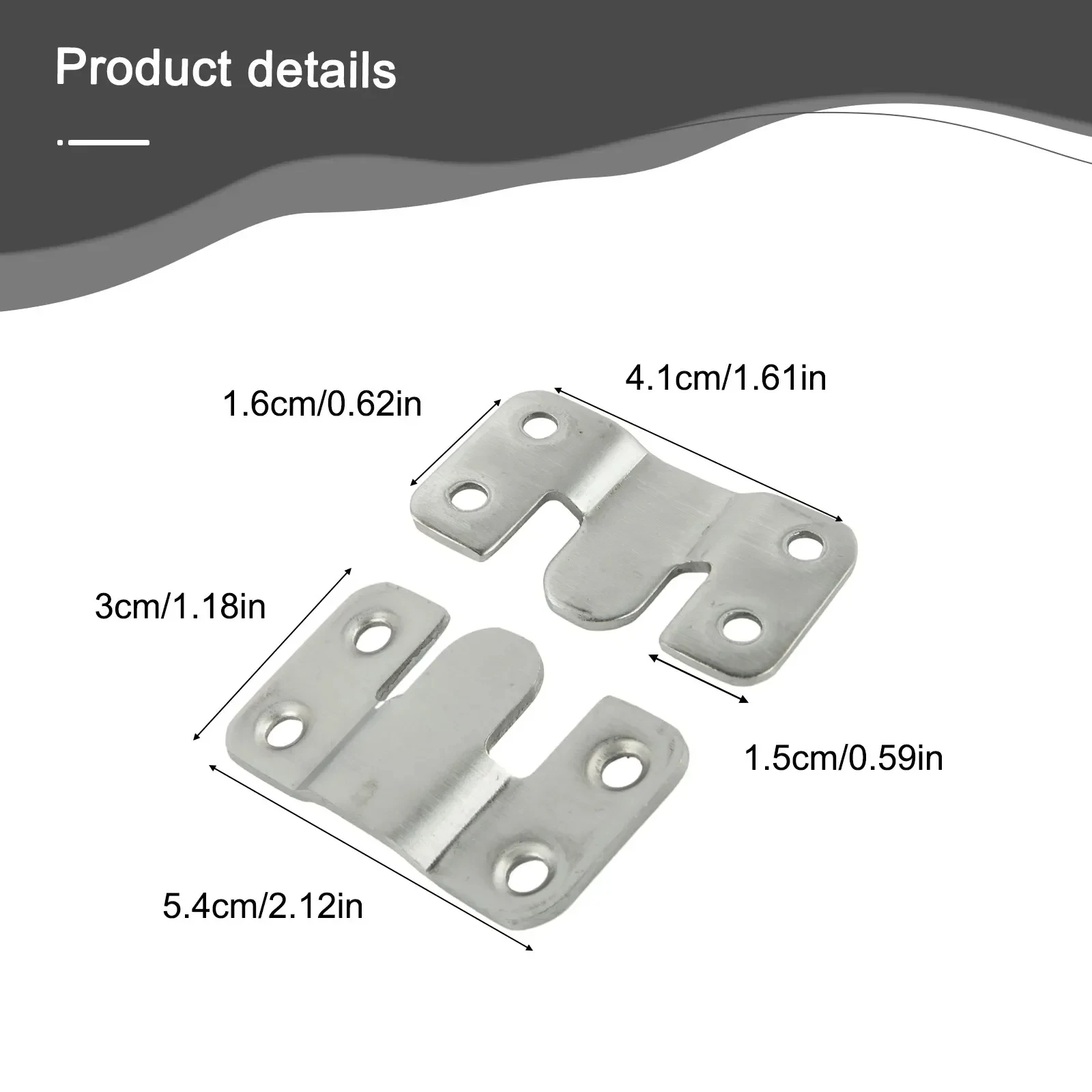10pcs Stainless Steel Picture and Mirror Hanging Buckles