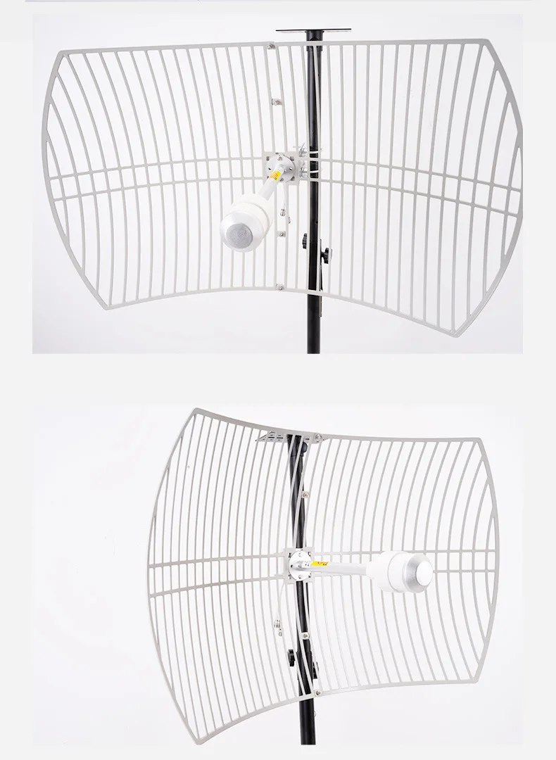 Outdoor Long Range Bipolarized Parabolic Grid Antenna 24dBi 1710-3800M for Improve 3G 4G 5G Mobile WiFi Network Stability Speed