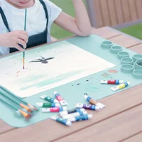 Silicone Painting Mat Pigment Palette Non-Stick Craft Mat For Painting Ink Blending Watercoloring Stamping Crafting Tool 2