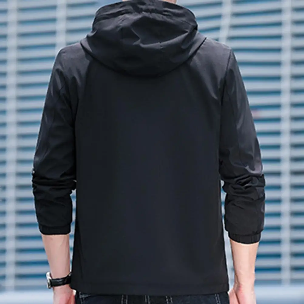 

Popular Men Hoodie Hooded Breathable Men Jacket Korean Style Drawstring Hoodie