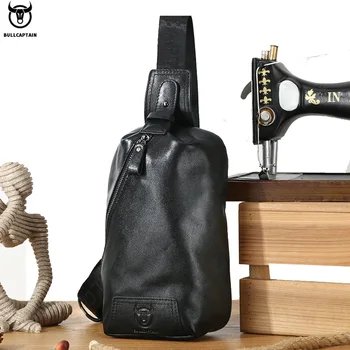 Borsa petto BULLCAPTAIN per uomo borse a tracolla maschili borse a tracolla estive a breve distanza borse in pelle Casual Business Chest Pack