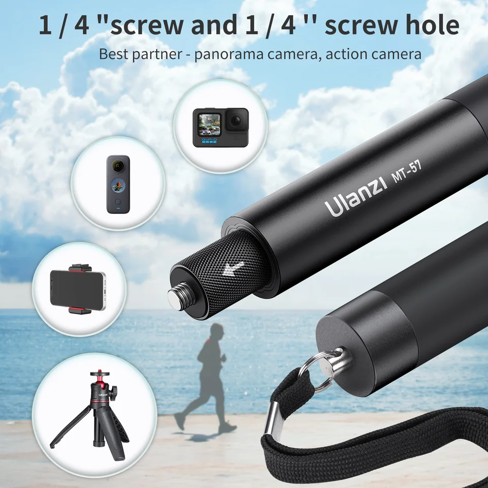 Ulanzi MT-58 Action Camera Tripod Monopod Extendable Selfie Stick Pole 1/4'' for GoPro 13 12 11 10 9 insta360 X2 X3 DJI Action 4 - AliExpress 44