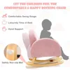 Kids Sofa, Toddler Rocking Chair with Solid Wooden Frame, Anti-Tipping Design, Plush Fabric, Children Armchair for Nursery 5
