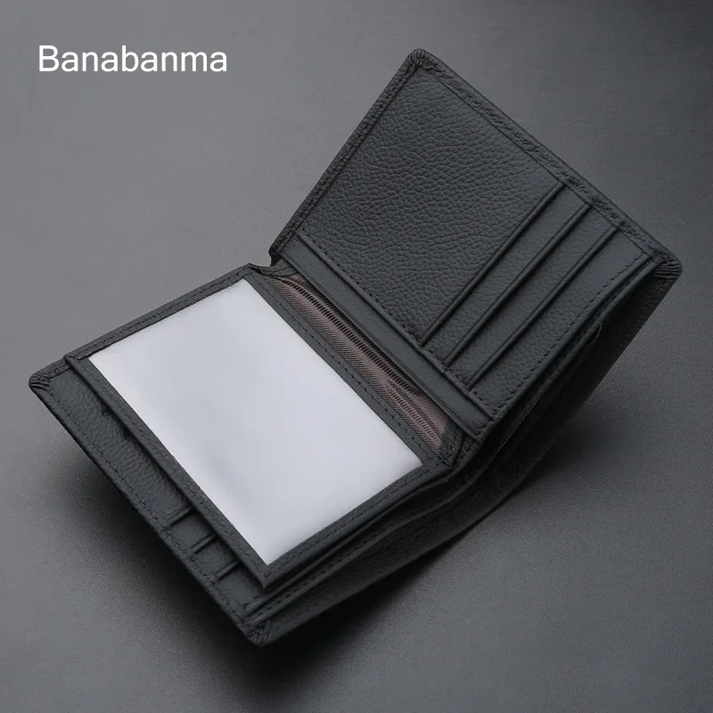 Premium Leather Men's Short Wallet - Waterproof, Wear-Resistant & Multi-Functional Card Holder