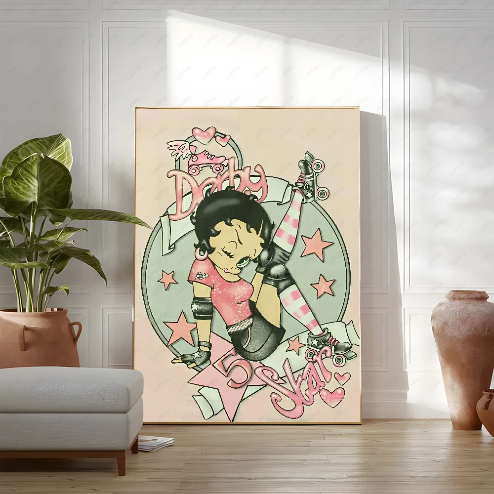 Bettty Cute B-Boops Poster, Wandkunst, Gemälde, Studie, nordische Heimdekoration – Detail 8