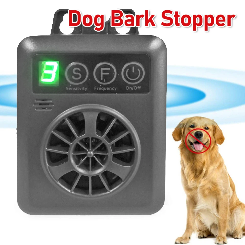 Dog Bark Deterrent Dog Repeller Ultrasonic Dog Repeller Portable Ultrasonic Bark Stopper Pet Dog Anti Noise Anti Barking Puppy Stop Bark Repeller