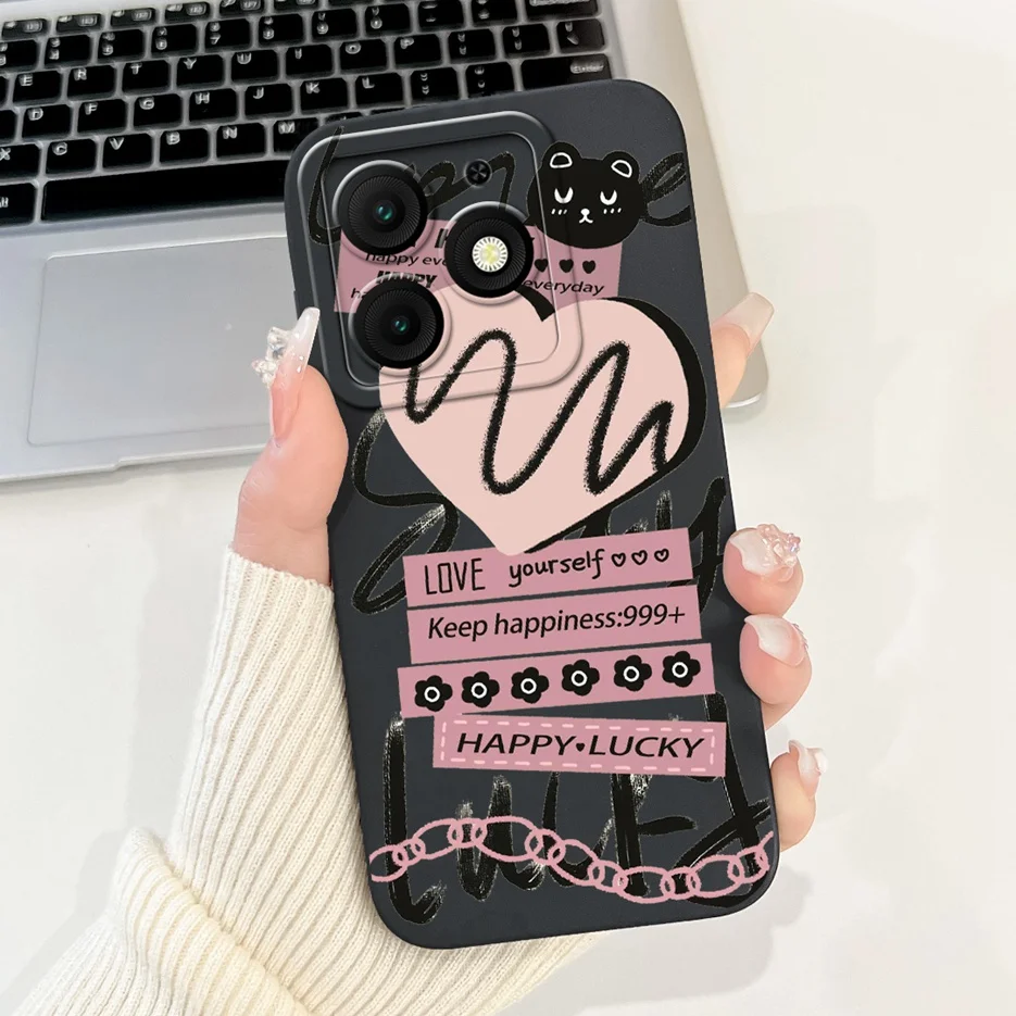 Cute Fashion Cartoon Soft TPU Phone Case - Stylish Protective Back Cover Bumper