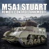 1/16 RC Tank U.S. M5A1 Stuart Light Tank Model 2.4G Military Vehicle Remote Control Crawler Tanks with Sound and Light Toy Boy 1