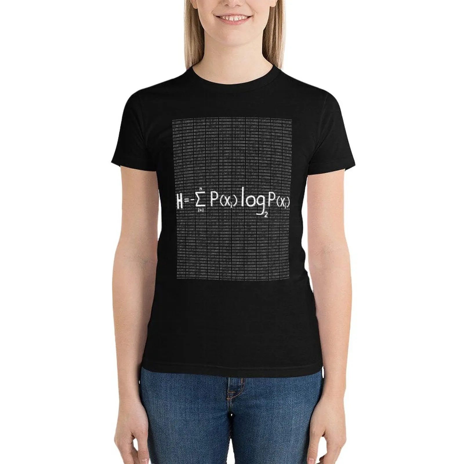 Claude Shannon equation T-Shirt funny oversized anime clothes tshirts woman
