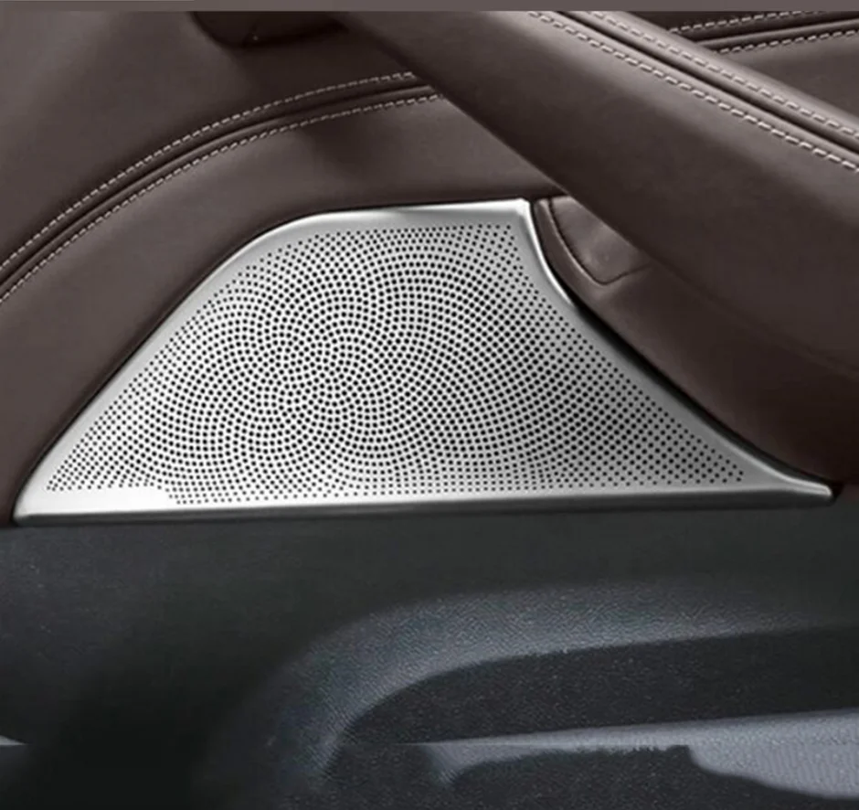 

Аксессуары для BMW 5 серии G30 2018-2021, передняя и задняя Автомобильная стереоколонка, дверная колонка, динамик, аудио громкоговоритель, крышка, отделка